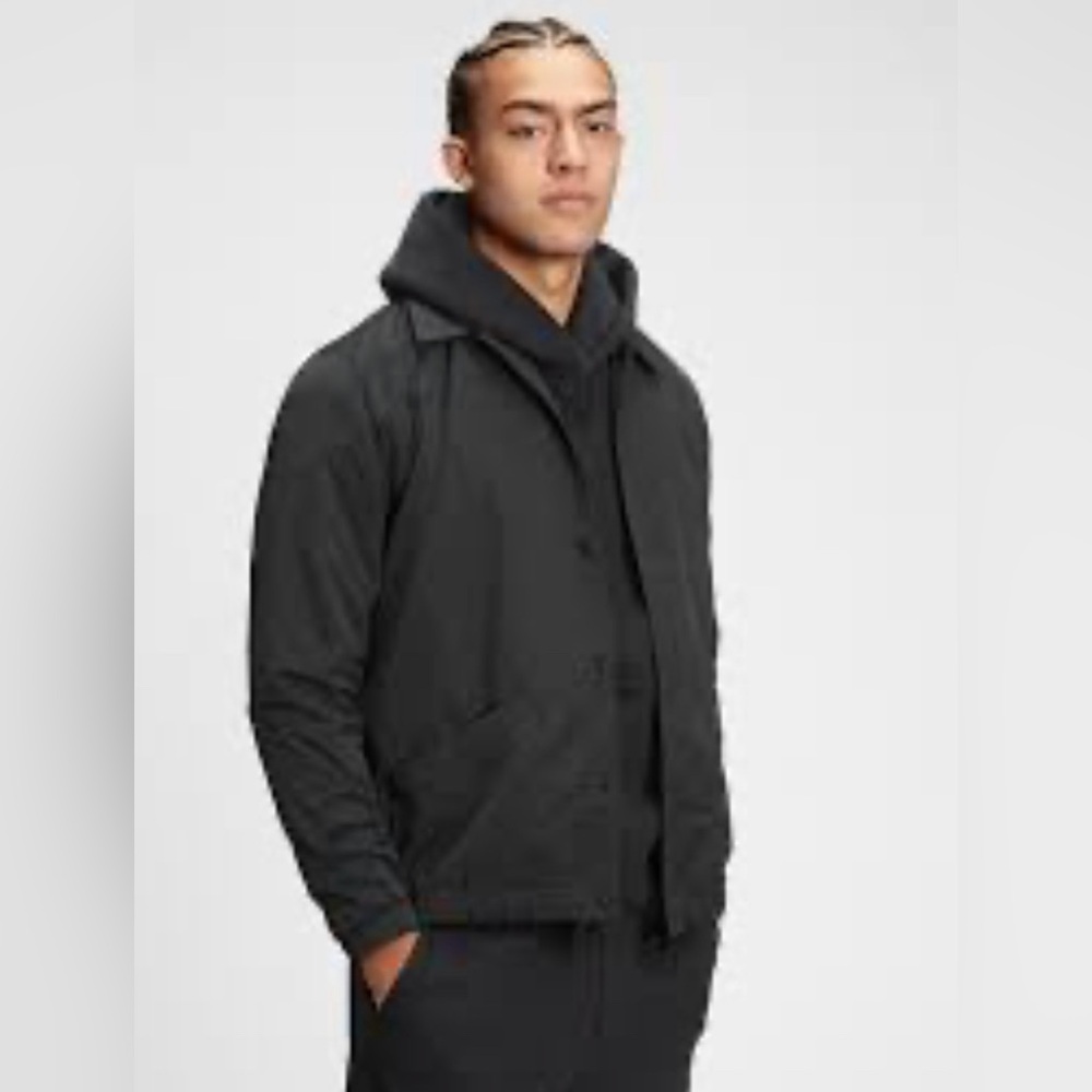 GAP nylon coaches Men's jacket in moonlight night black size Large outdoor
